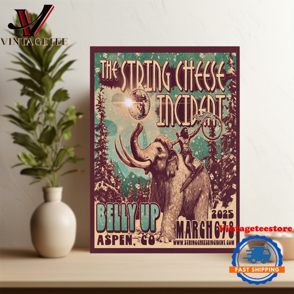The String Cheese Incident In Aspen CO At Belly Up On Mar 6-8 2025 Tour Poster Canvas Art