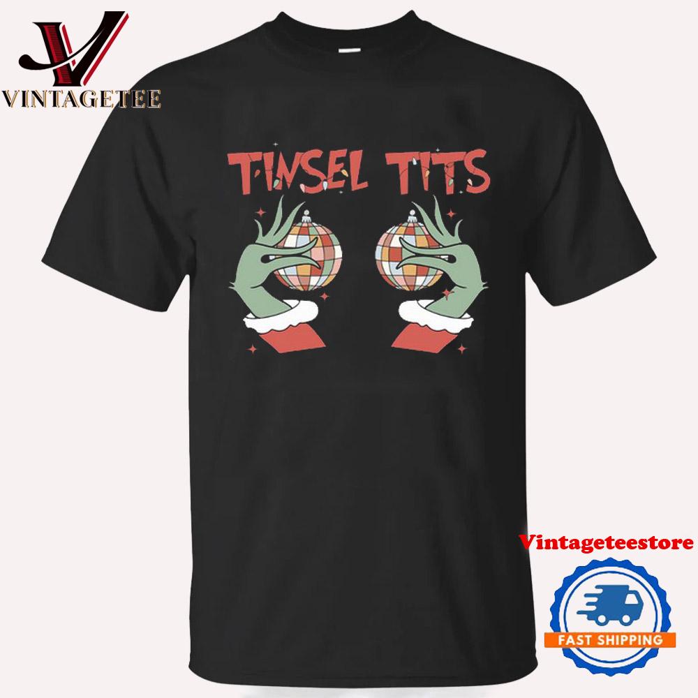 Tinsel Tits Grinch Hand Christmas Unisex T Shirt